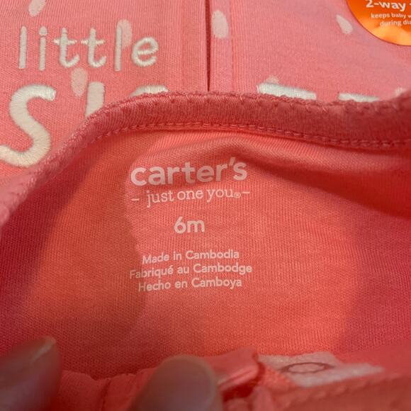 Baby Girl Footies Size 6M 3 pcs Little Sister New-Carter’s - Picture 5 of 6